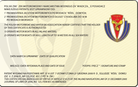 patent sternik motorowodny